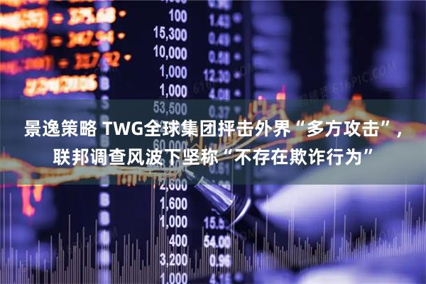 景逸策略 TWG全球集团抨击外界“多方攻击”，联邦调查风波下坚称“不存在欺诈行为”